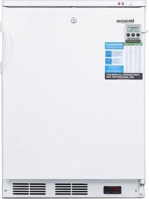 Summit Accucold 24" 3.2 Cu. Ft. White Built-In Compact Freezer