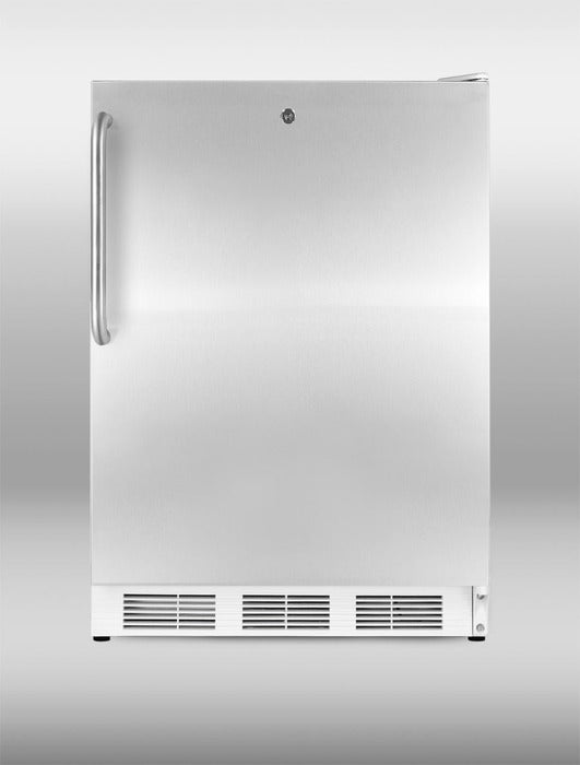 Summit AccuCold Medical 24" 3.5 cu. ft. Stainless Steel Built-In Undercounter Compact Freezer
