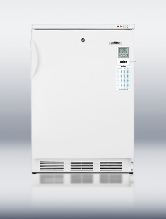 Summit AccuCold 24" 3.2 cu. ft. White Undercounter Compact Freezer
