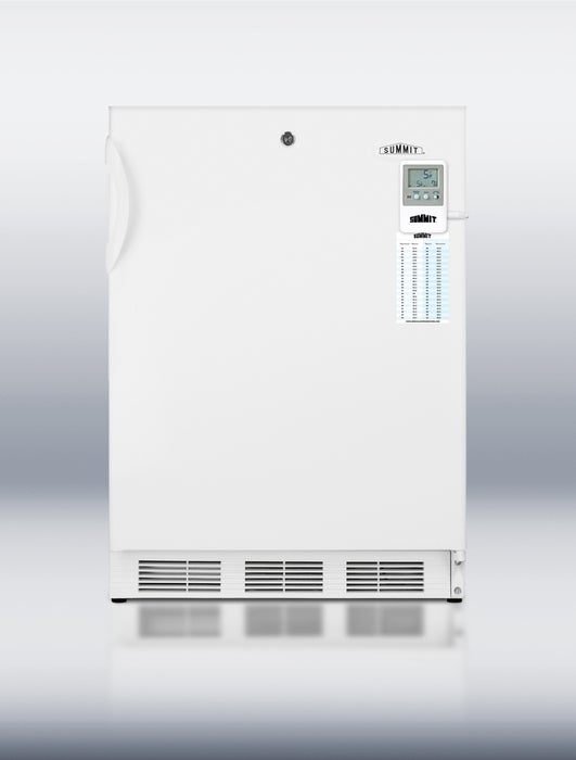 Summit AccuCold 24" 3.2 cu. ft. White Undercounter Compact Freezer - ADA Compliant