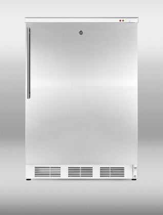 Summit Med 24" 3.5 cu. ft. Stainless Steel Undercounter Upright Freezer
