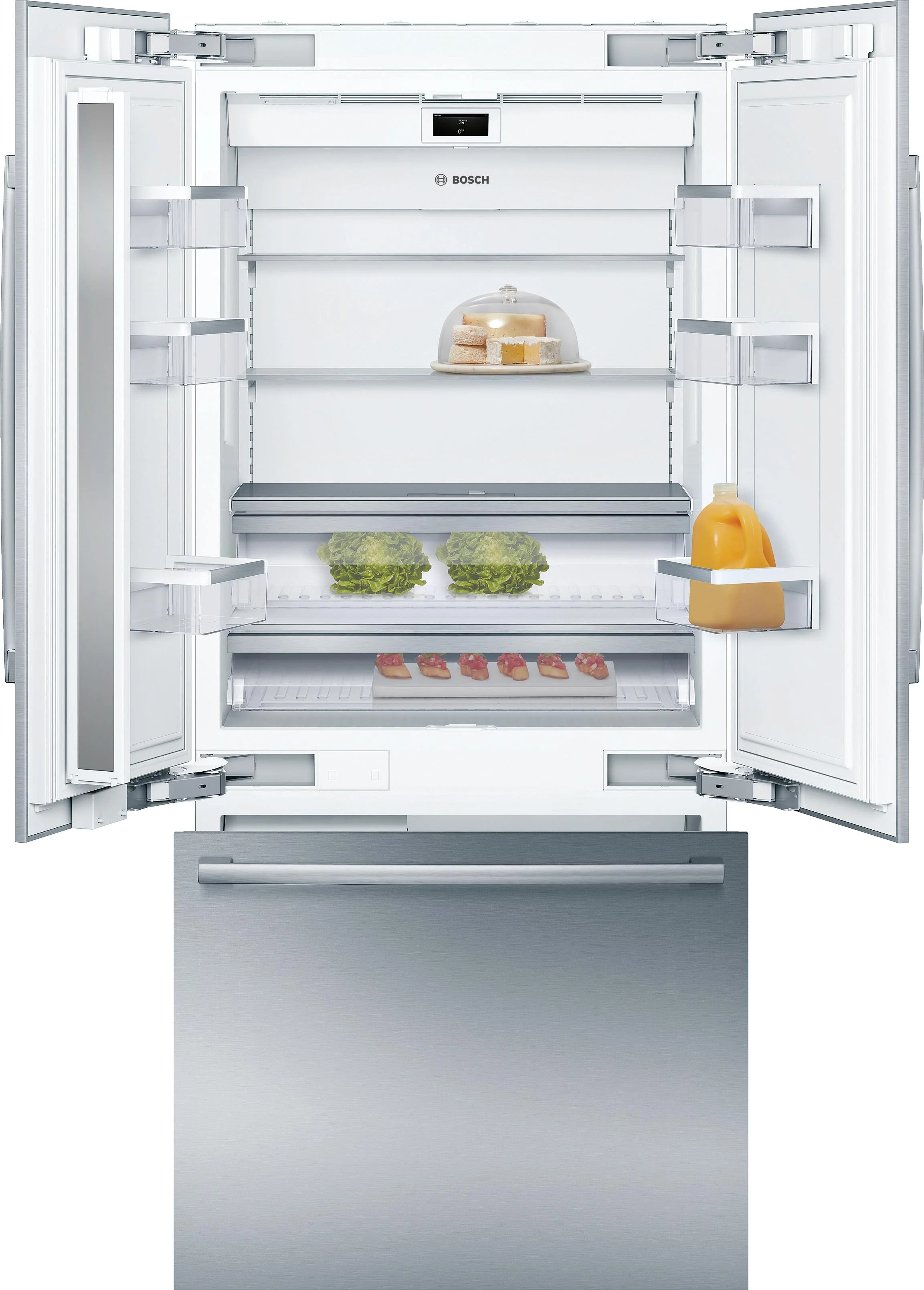 Bosch Benchmark B36BT935NS 36 Inch Counter Depth French Door Refrigerator, in S