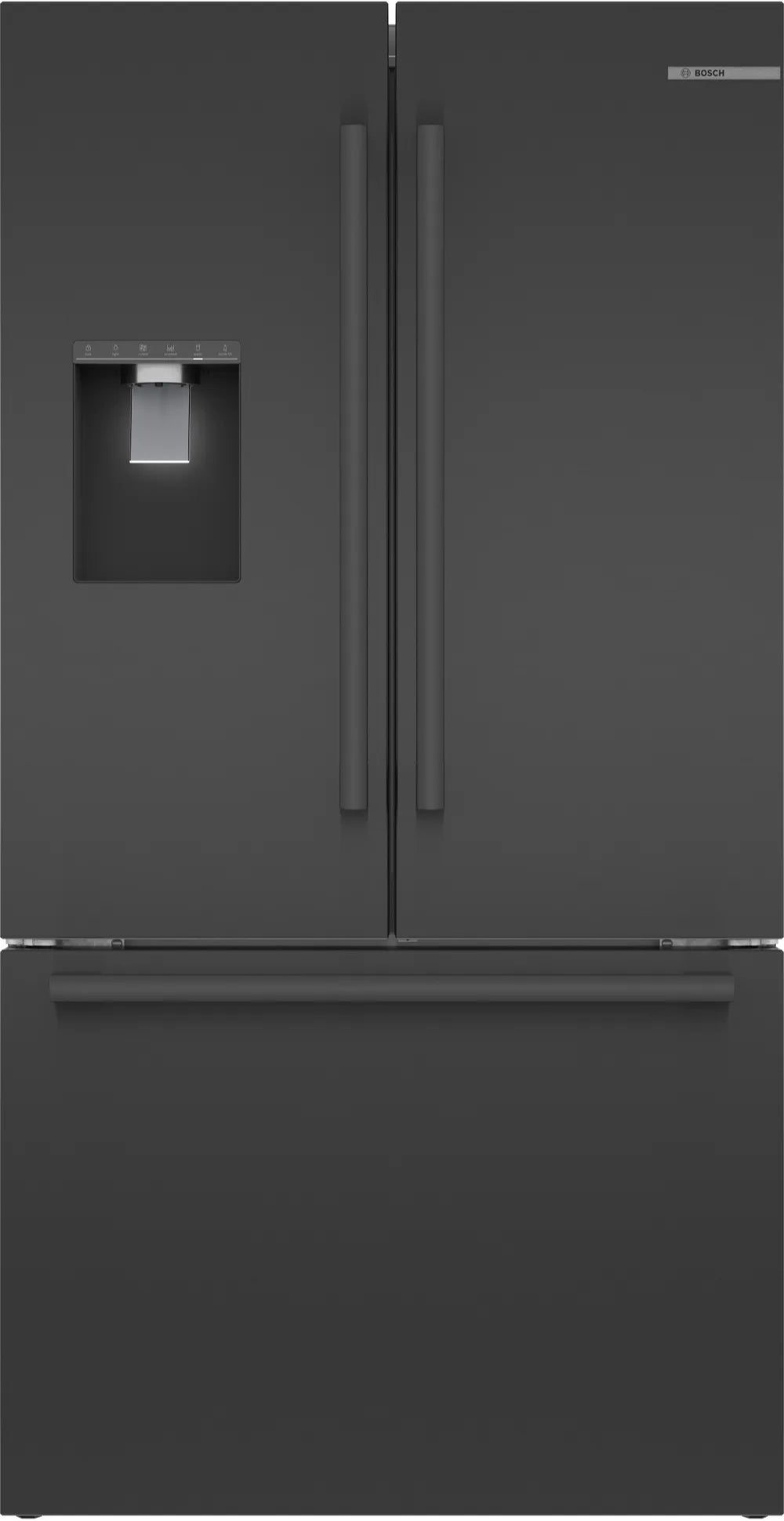 Bosch 36 Inch French Door Refrigerator: Black Stainless Steel