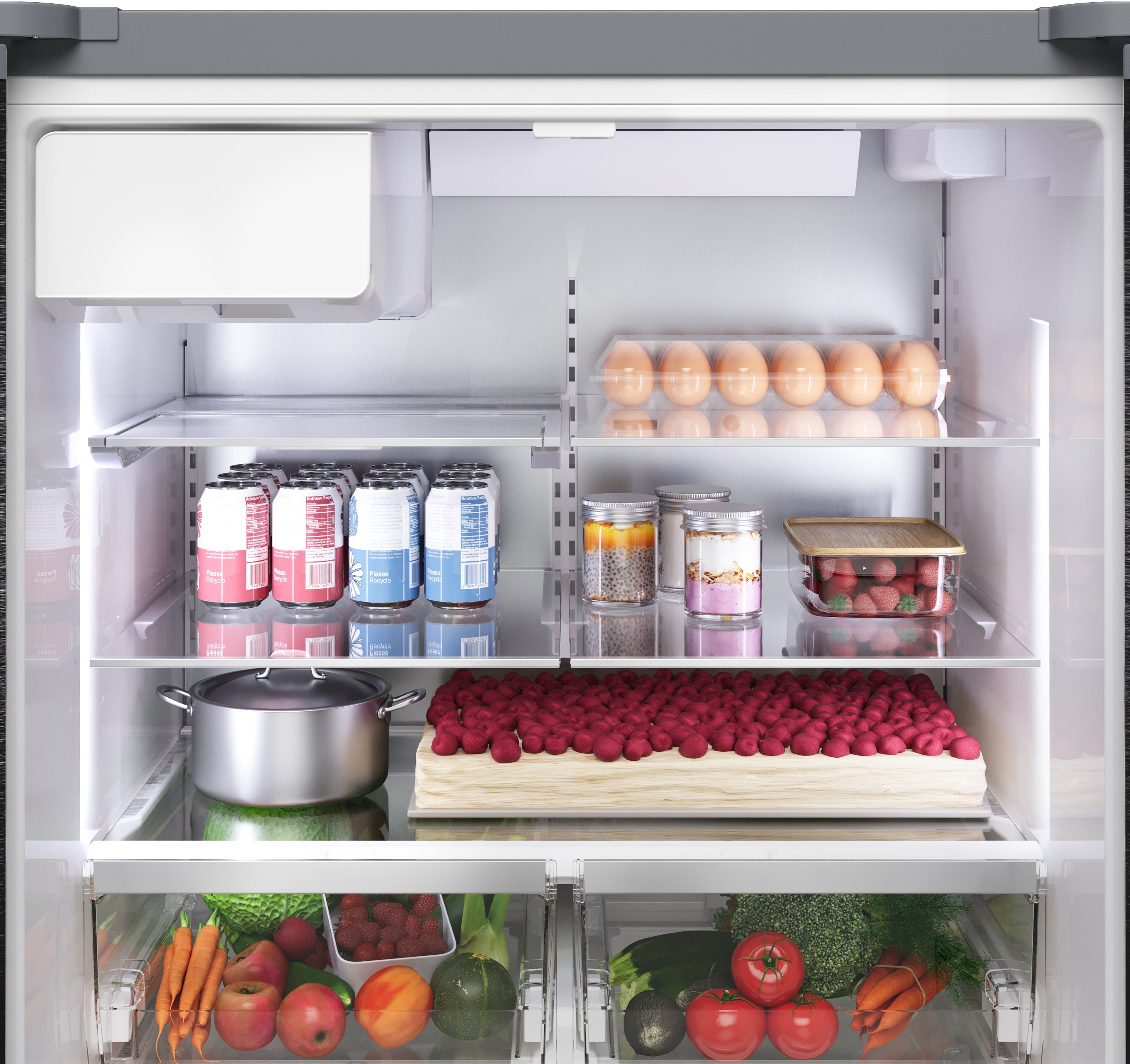 Bosch B36FD52SNS 36 Inch French Door Refrigerator: Stainless