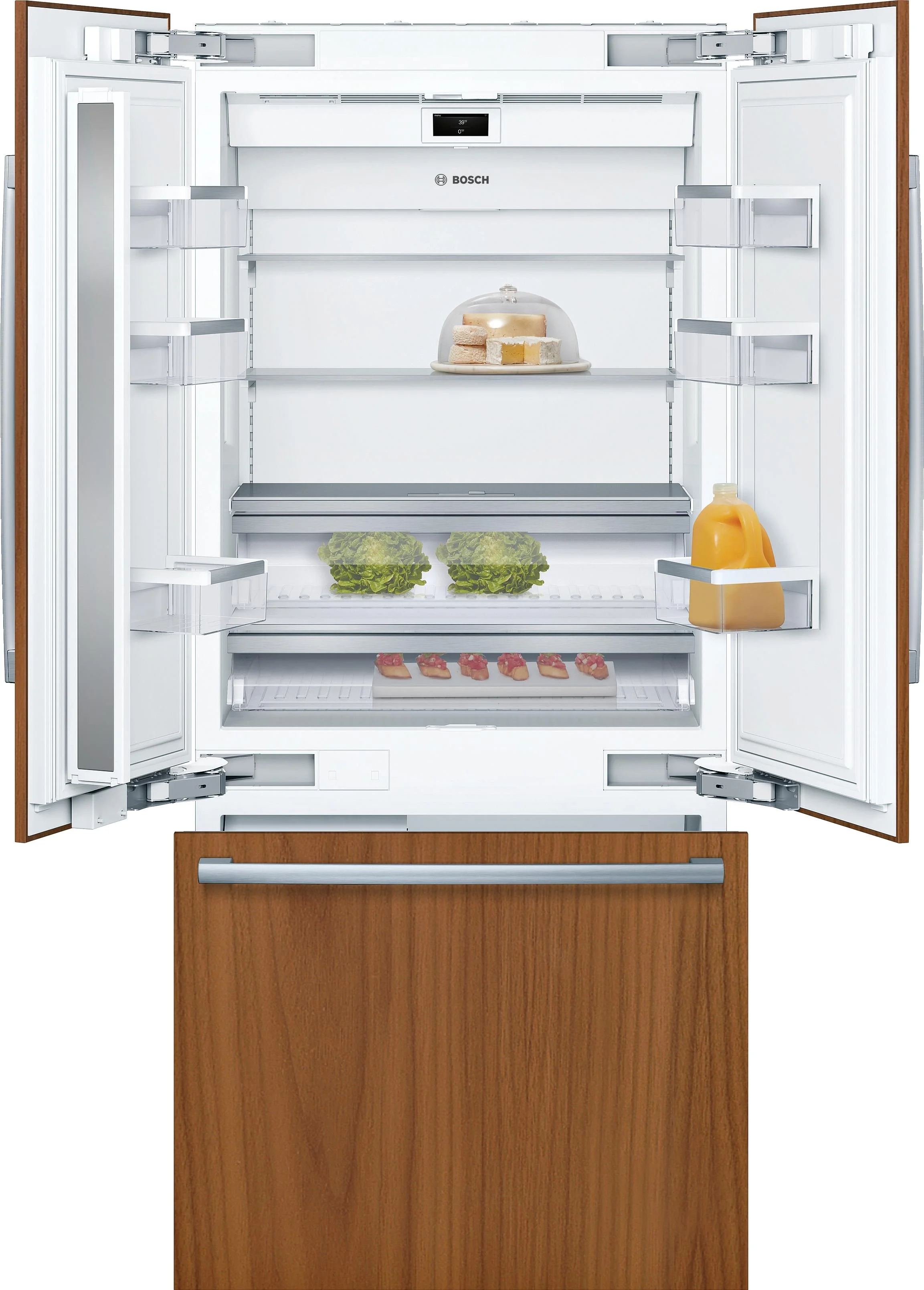 Bosch Benchmark B36IT905NP 36 Inch Counter Depth French Door Refrigerator, in P
