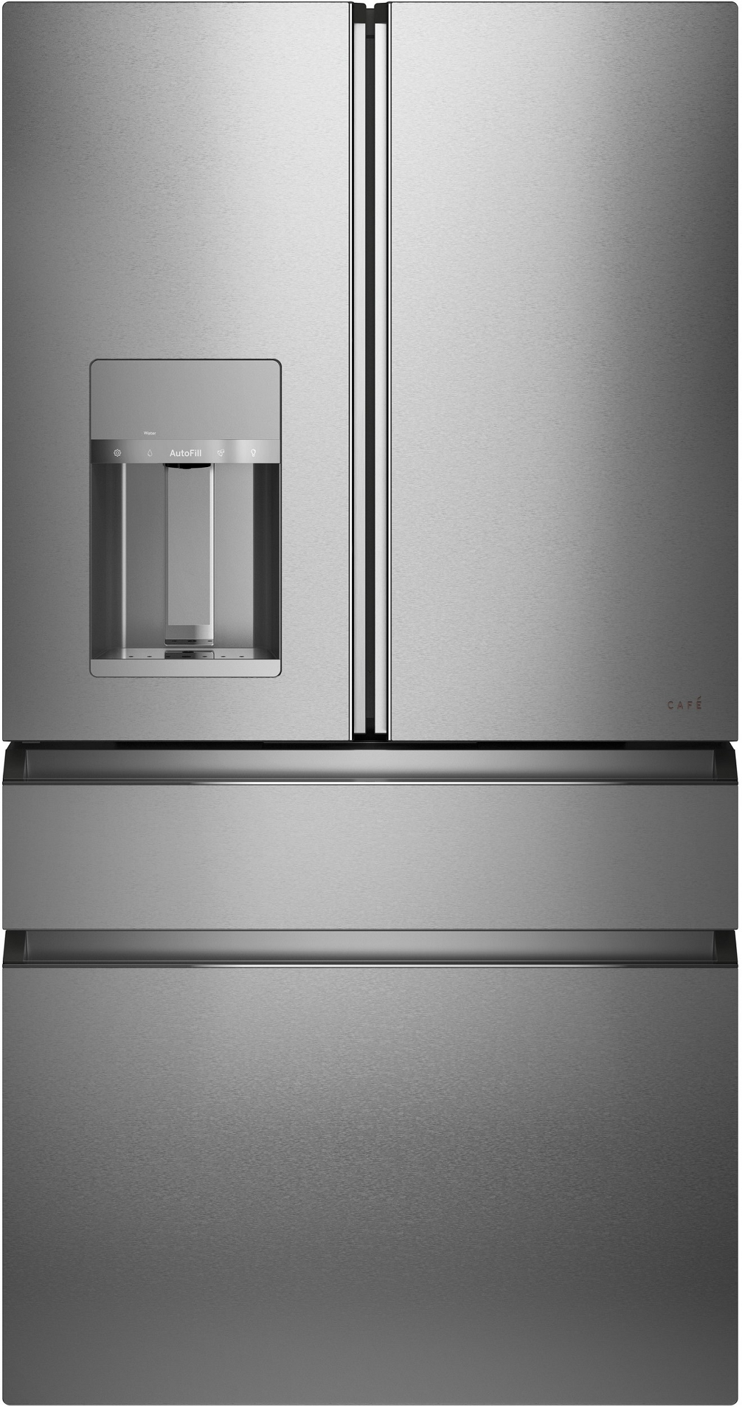Cafe Modern Glass Series 36 Inch Smart Freestanding 4 Door French Door Refrigerator