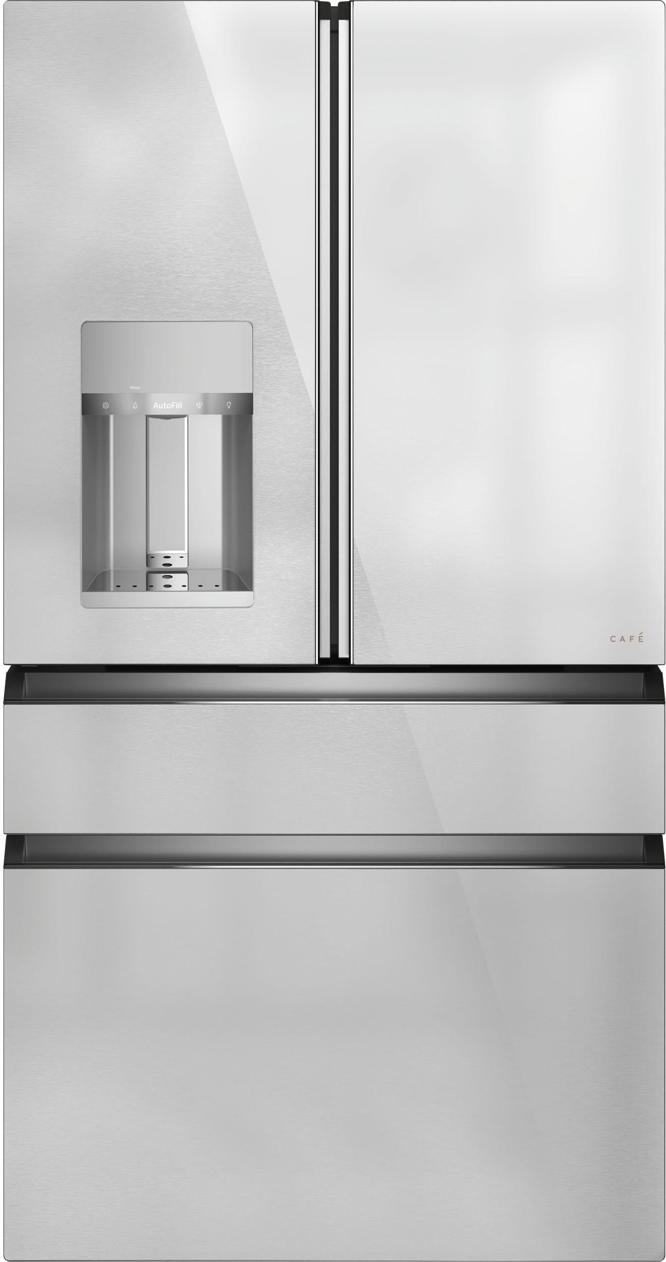 Cafe Customizable Professional Collection Series Counter Depth French Door Refrigerator, in Stainless Steel with Integrated Glass