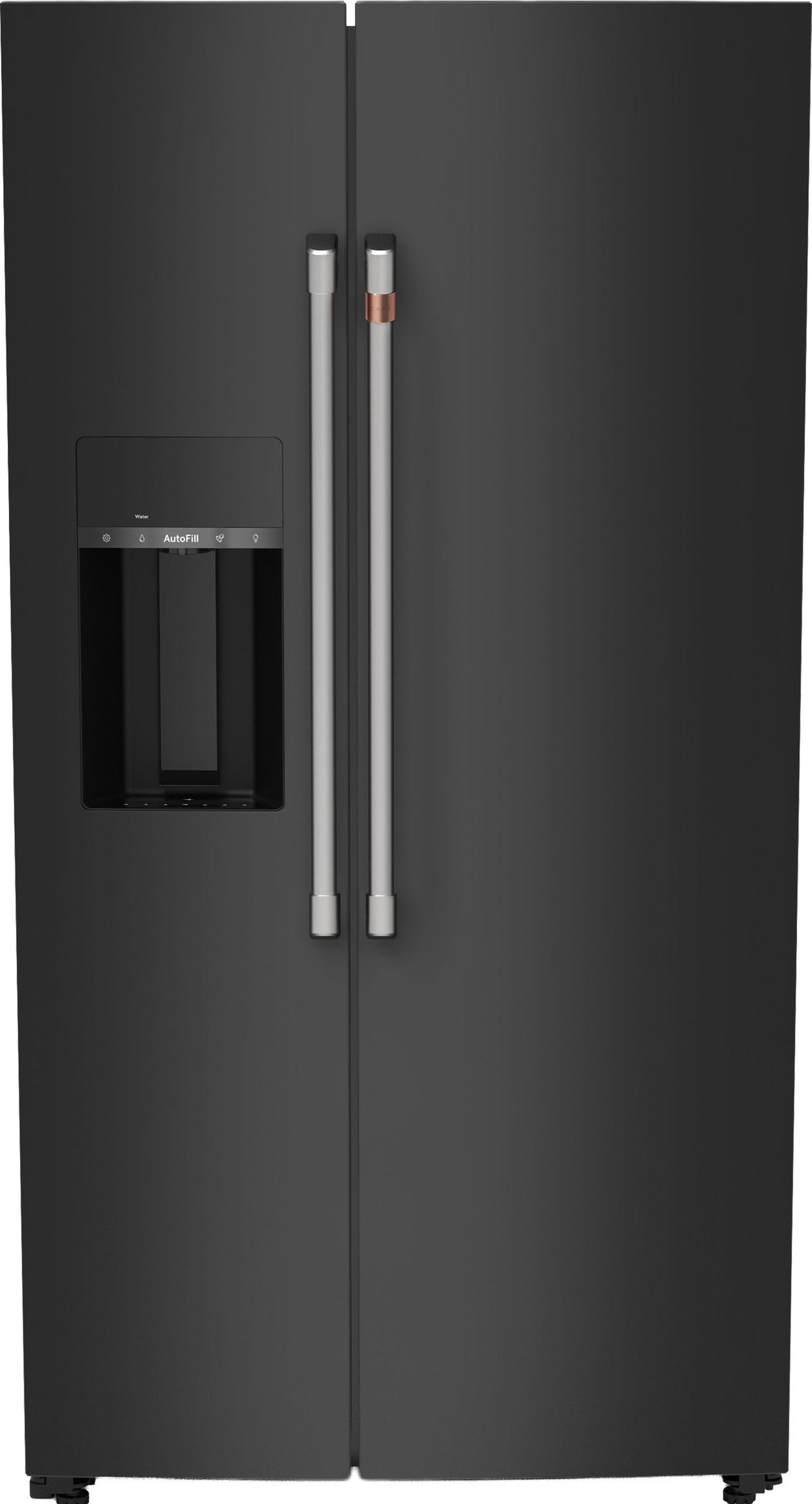 Cafe 36 Inch Counter Depth French Door Refrigerator With External Dispenser With AutoFill And Energy Star Qualified: Matte Black
