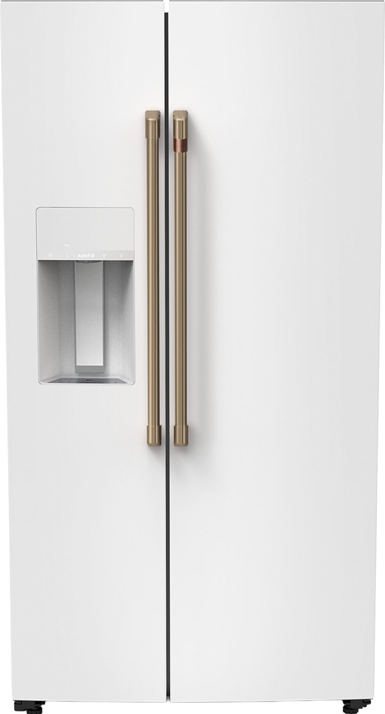 Cafe 36 Inch Counter Depth French Door Refrigerator With External Dispenser With AutoFill And Energy Star Qualified: Matte White