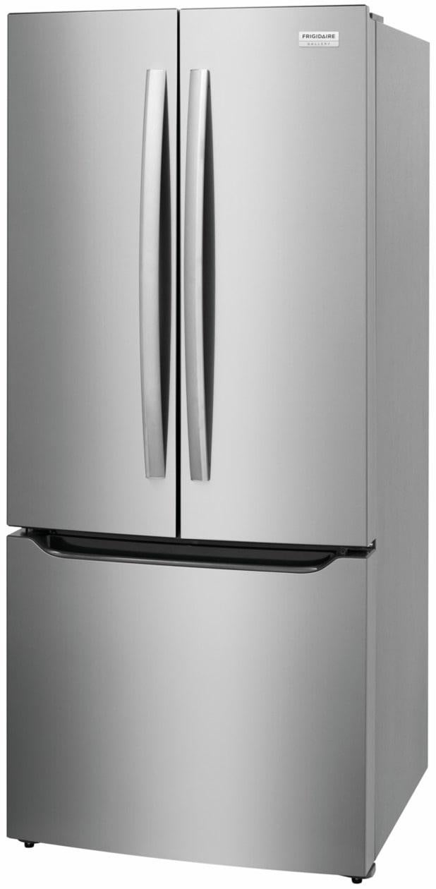 Frigidaire 30 Inch French Door Refrigerator with 20.0 Cu. Ft Capacity, CrispSeal Crispers, Door Alarm, Full-Width Drawer, Internal Water Dispenser, Auto-Close Doors, EvenTemp? Cooling System, ADA Compliant, and Energy Star Certified: Smudge Proof Stainless Steel
