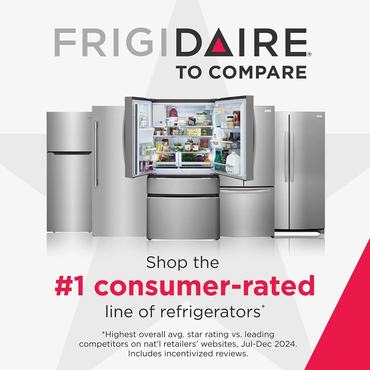 Frigidaire Professional 36 Inch 4-Door French Door Refrigerator With 21 Cu. Ft. Capacity: Stainless Steel