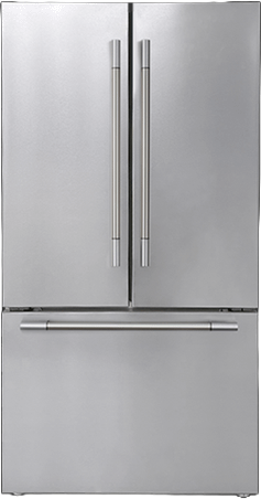 Fulgor Milano 36 Inch Sofia Series Freestanding Counter Depth French Door Refrigerator: STAINLESS STEEL