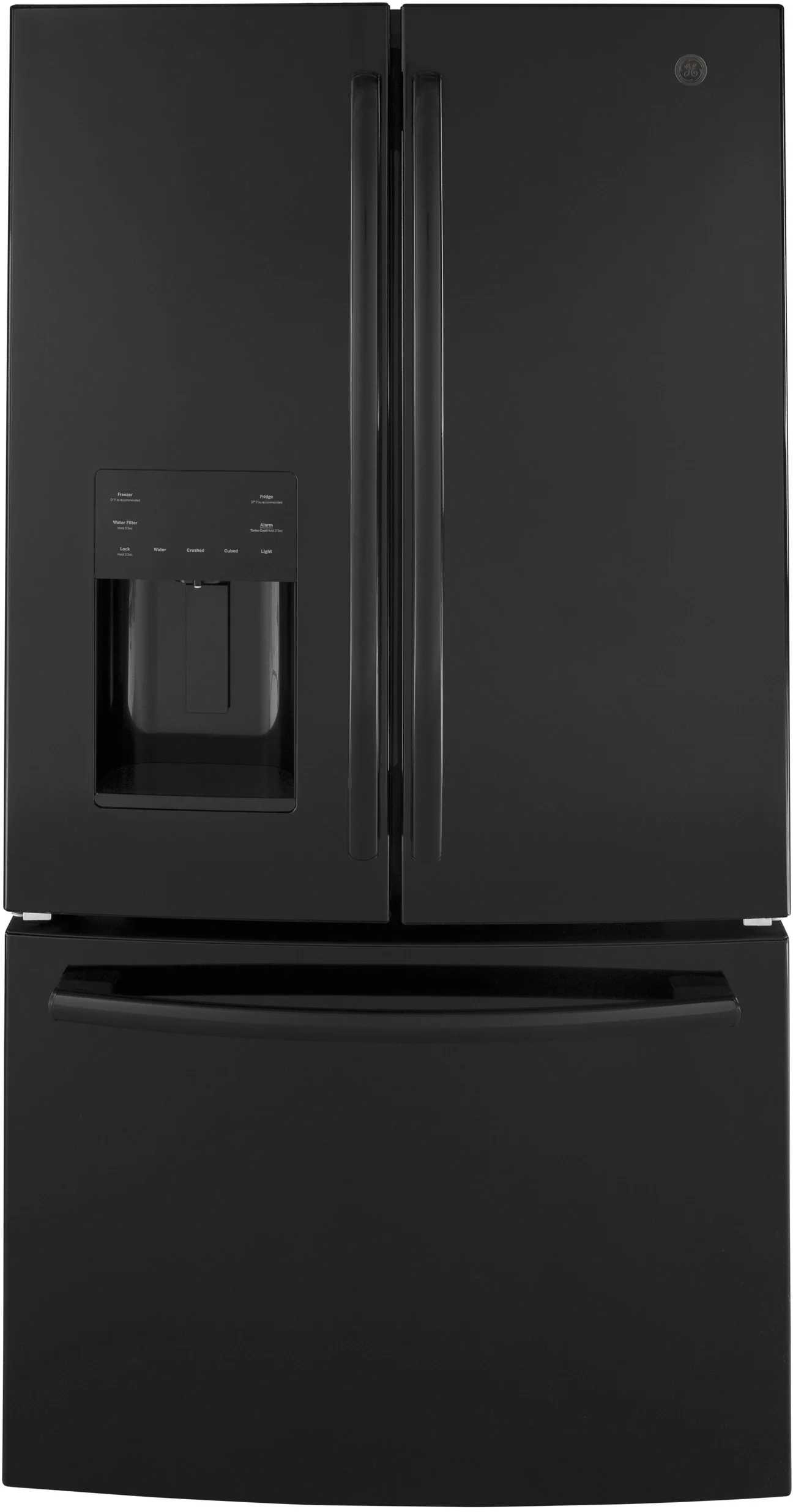 GE 36" 25.6 cu.ft. Black French Door Refrigerator - Energy Star