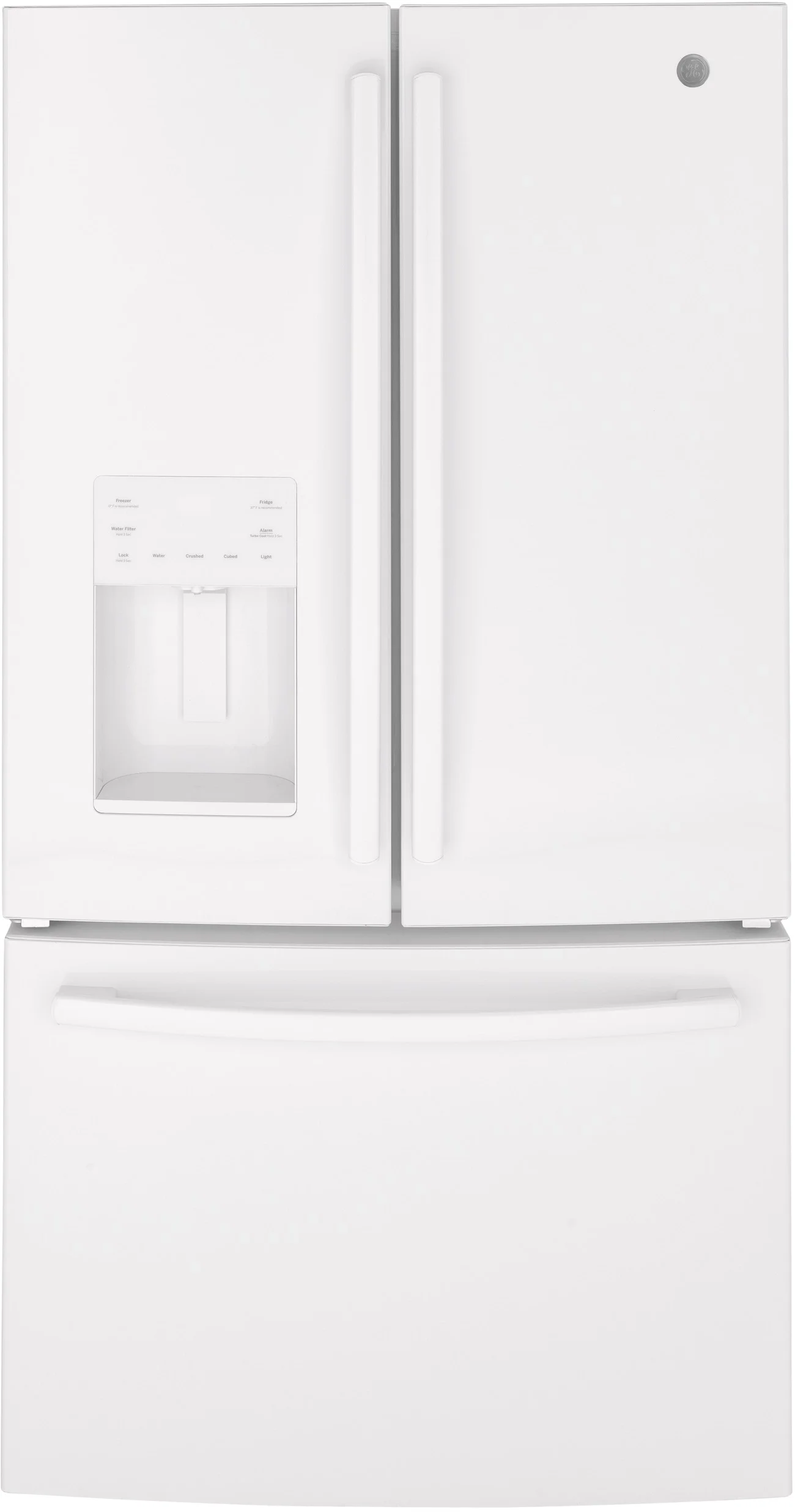 GE 36" 25.6 cu.ft. White French Door Refrigerator - Energy Star