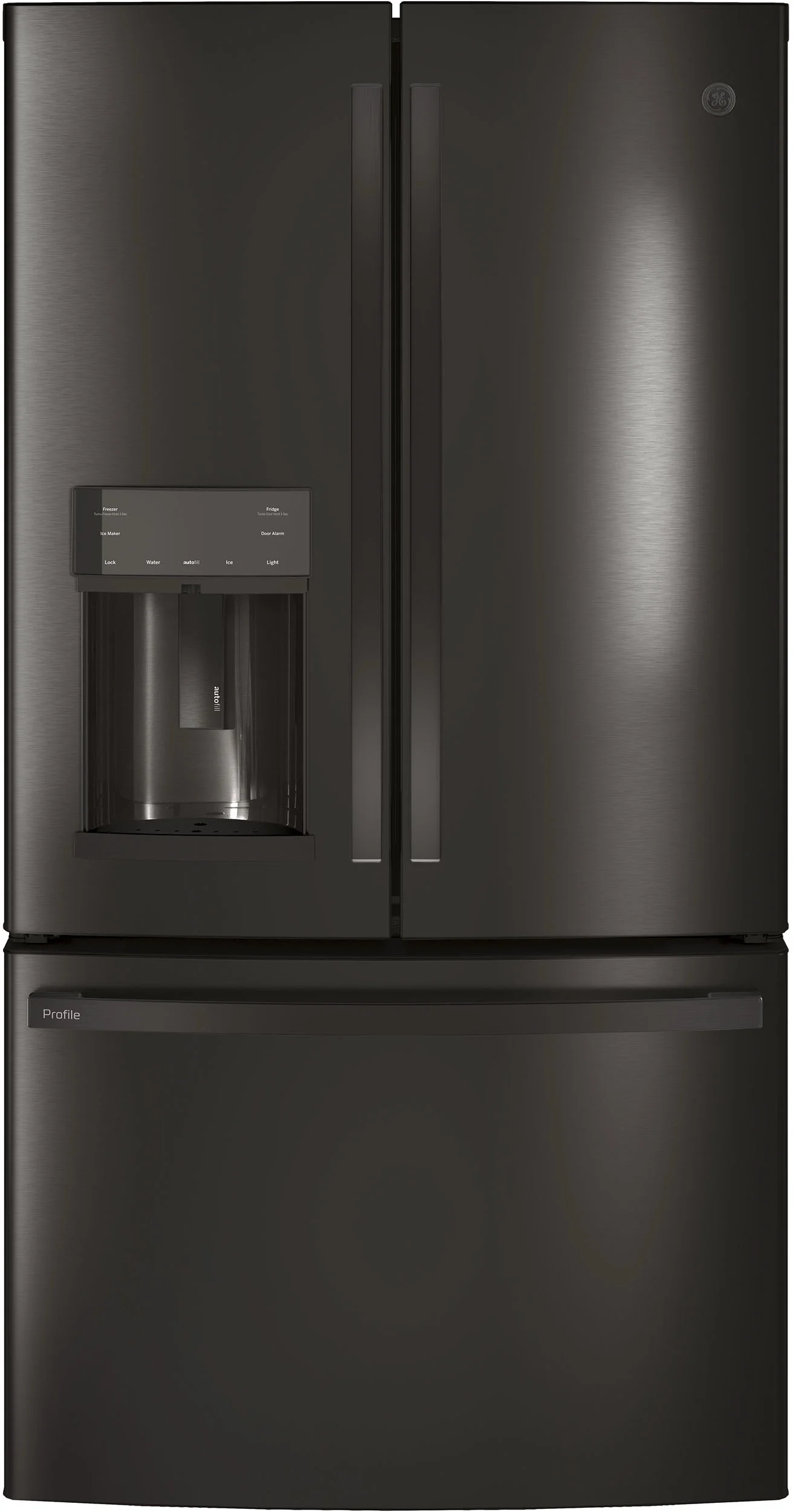 GE Profile PFE28KBLTS 36 Inch Black Stainless Steel French Door Refrigerator