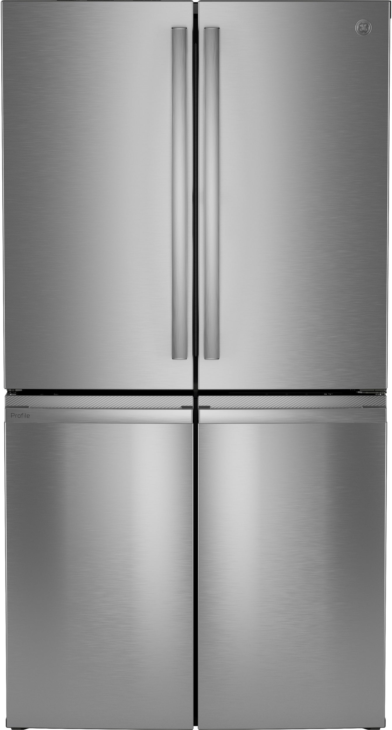 GE Profile Energy Star 22.9 Cu. Ft. Counter-Depth Quad-Door Refrigerator with Dual-Dispense AutoFill Pitcher and Door in Door: