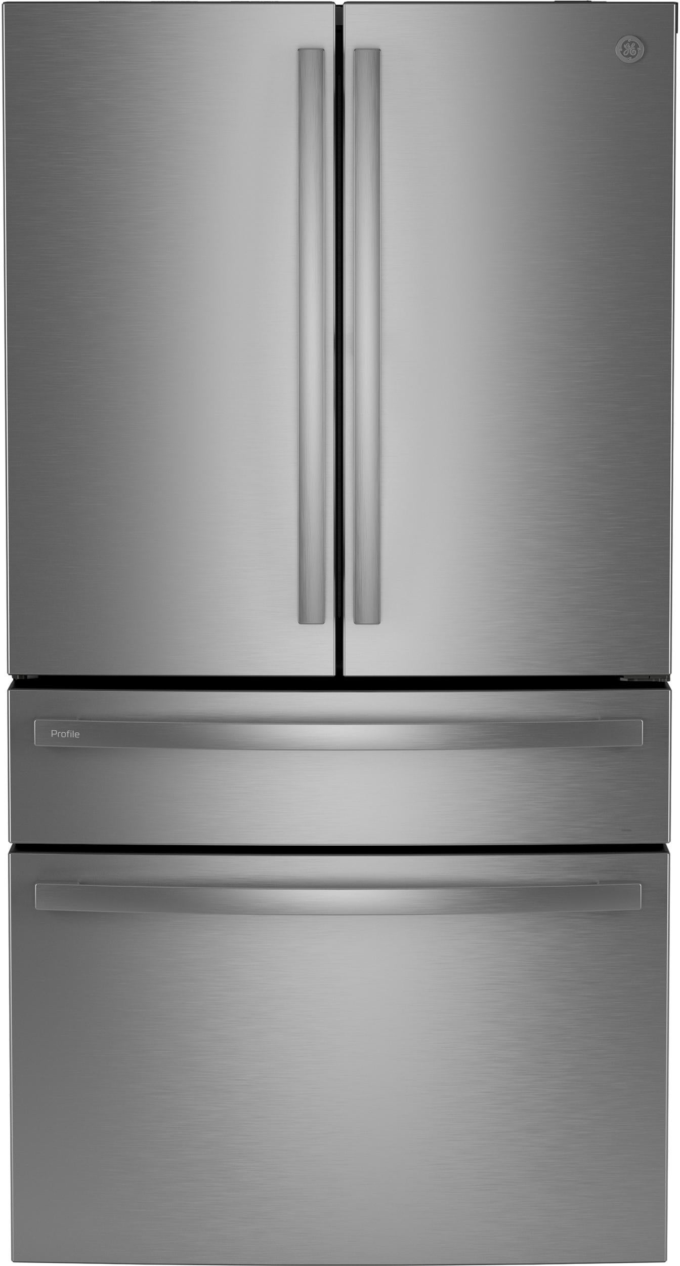 36 Inch Counter-Depth 4-Door French-Door Smart Refrigerator with 23.3 cu. ft. Capacity, 4 Split Shelves, Convertible Drawer, Door-in-Door Storage, AutoFill Pitcher, Ice Maker, and ENERGY STAR®: Stainless Steel