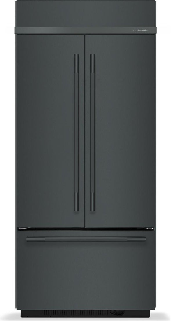KitchenAid French Door (3 Door) Built In Refrigerator With Non Dispenser  36 In Wide And Stainless Steel With PrintShield Finish Color: Juniper