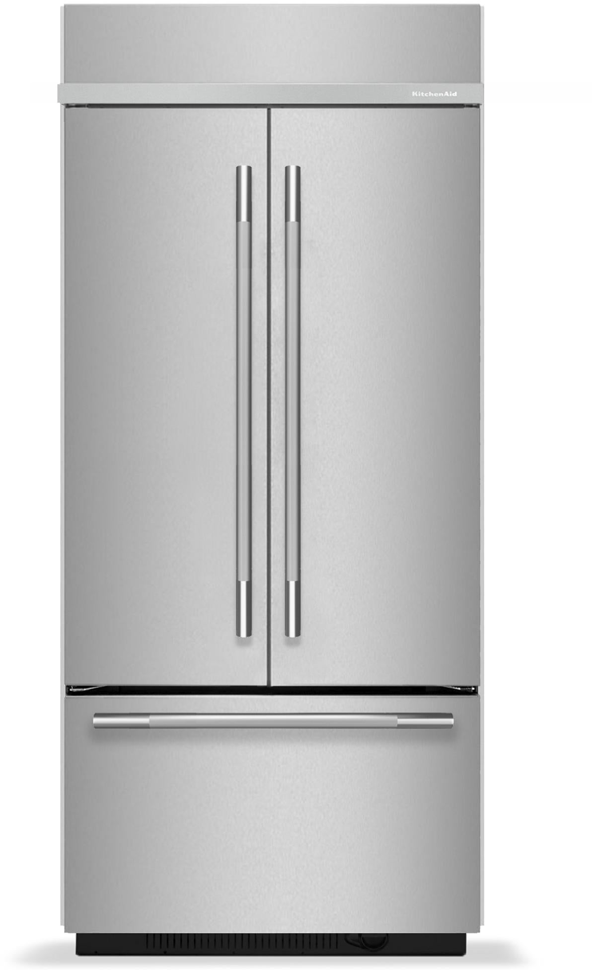KitchenAid French Door (3 Door) Built In Refrigerator With Non Dispenser  36 In Wide And Stainless Steel With PrintShield Finish Color: Stainless Steel with PrintShield Finish