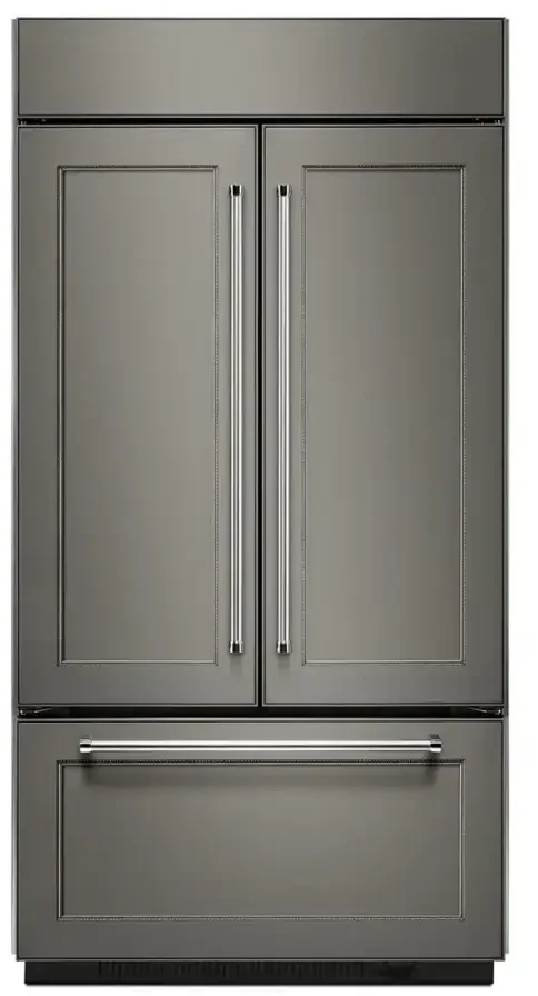 KitchenAid French Door (3 Door) Built In Refrigerator With Non Dispenser 42 In Wide And Stainless Steel With PrintShield Finish Color: Panel-Ready