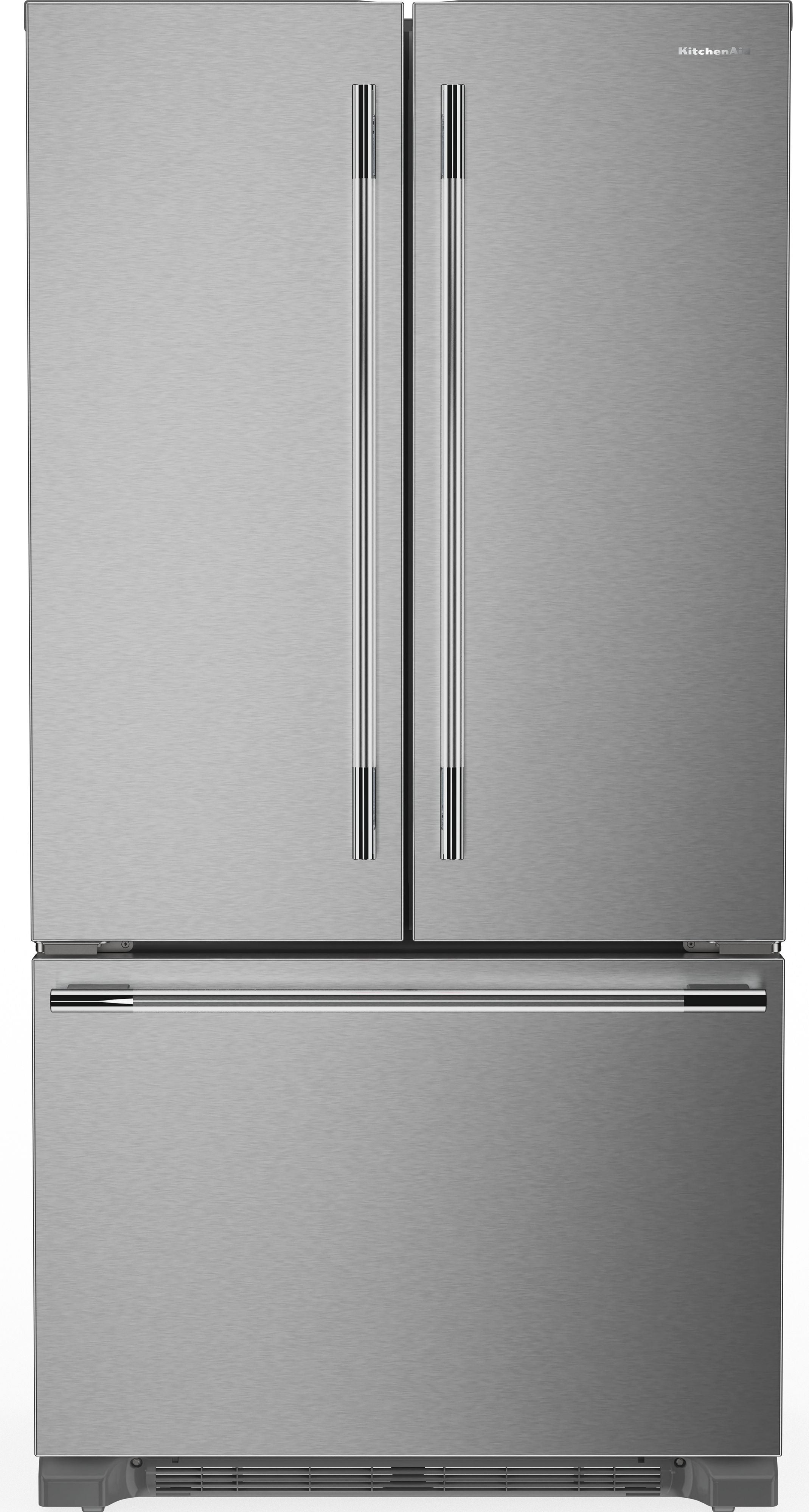 KitchenAid KRFC136TPS 22 Cu. Ft. 36-Inch Panel-Ready Counter-Depth French Door Refrigerator PrintShield stainless