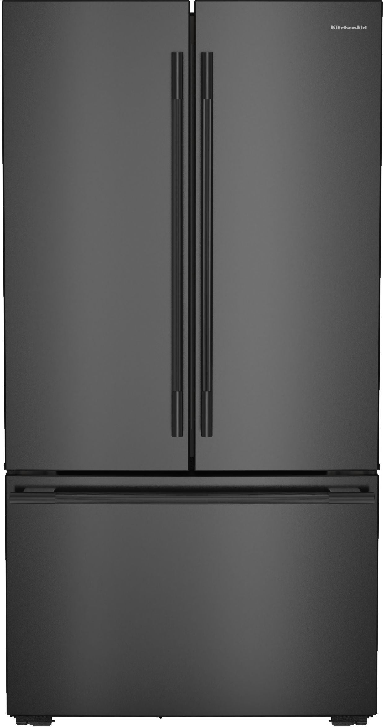 KitchenAid French Door Refrigerator With 26 Cu. Ft. Capacity Counter Depth And Stainless Steel With PrintShield Finish Color: Black Ore