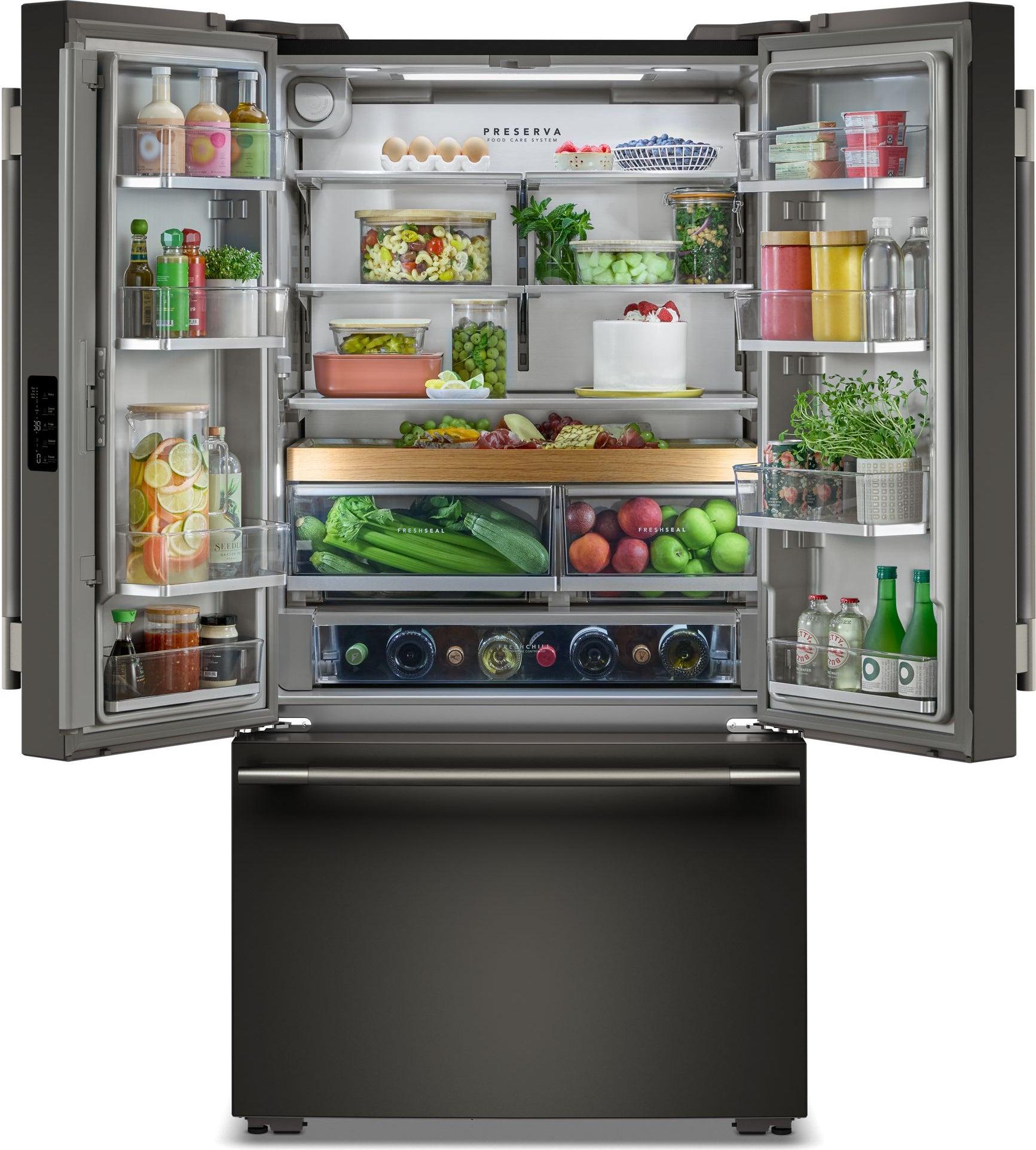 りりー KitchenAid KRFC236SBE French Door Refrigerator Black Ore | Appliances