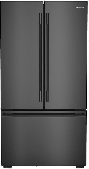 KitchenAid French Door Refrigerator With 26 Cu. Ft. Capacity Counter Depth  And Stainless Steel With PrintShield Finish Color: Black Ore