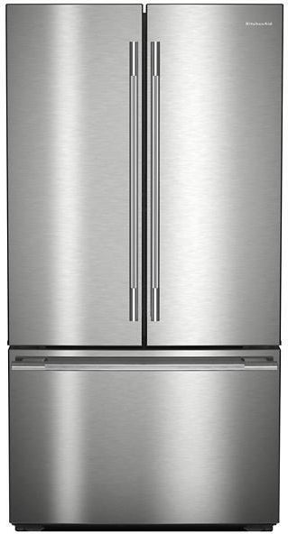 KitchenAid French Door Refrigerator With 26 Cu. Ft. Capacity Counter Depth  And Stainless Steel With PrintShield Finish Color: Stainless Steel with PrintShield Finish