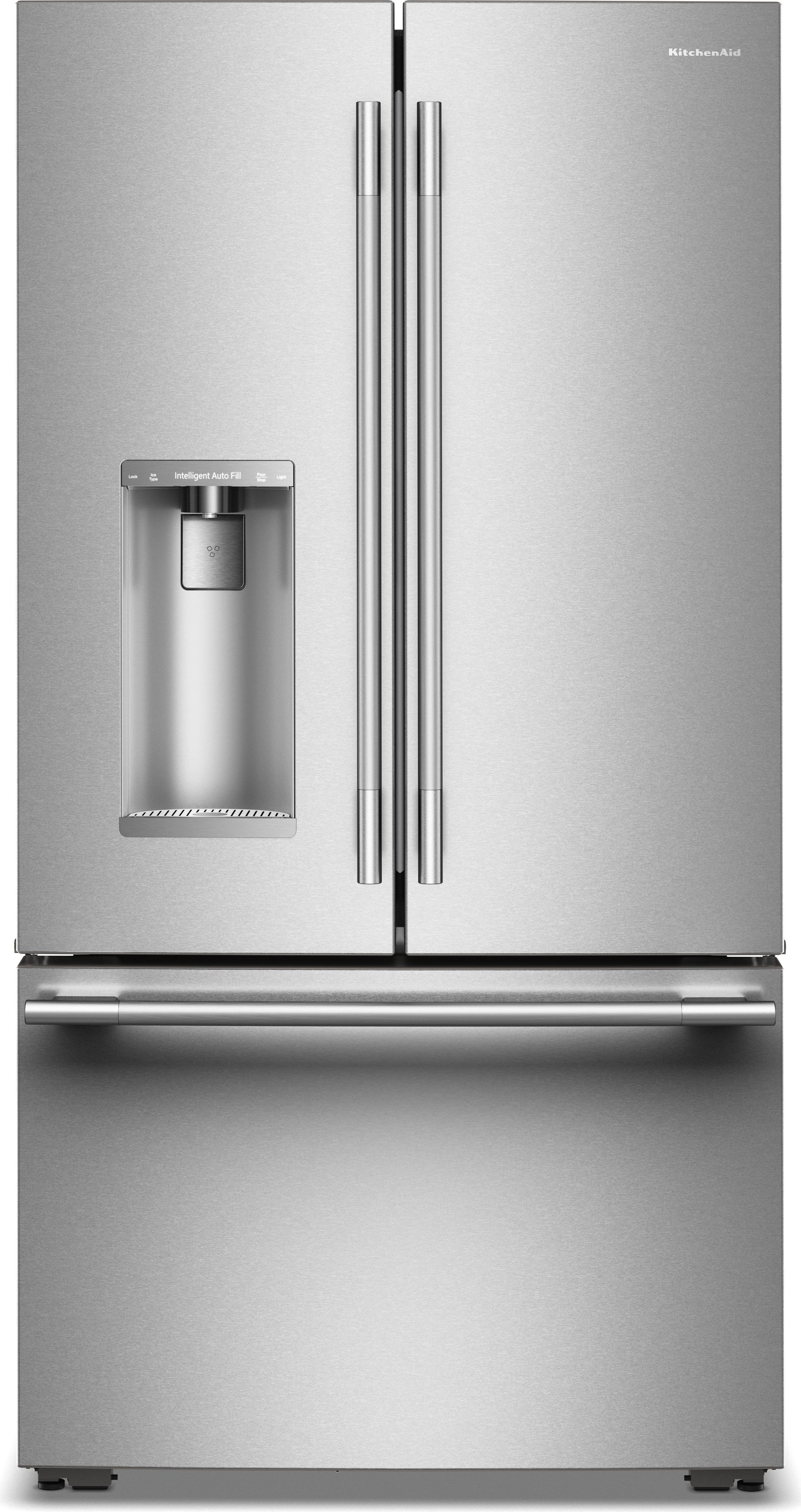 KitchenAid 36 Inch Counter-Depth French Door Refrigerator With Auto Fill: Stainless Steel
