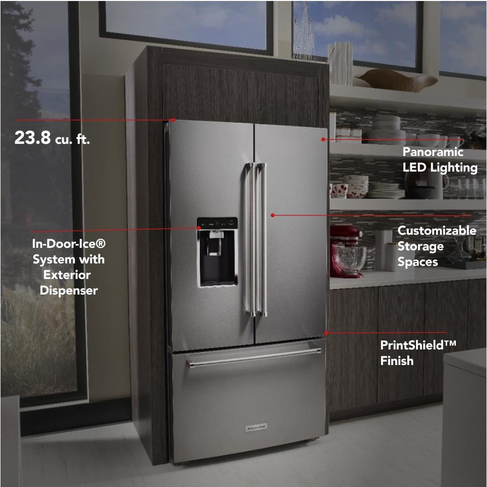 KRFC704FPS by KitchenAid - French Door Refrigerators| Greentoe.com