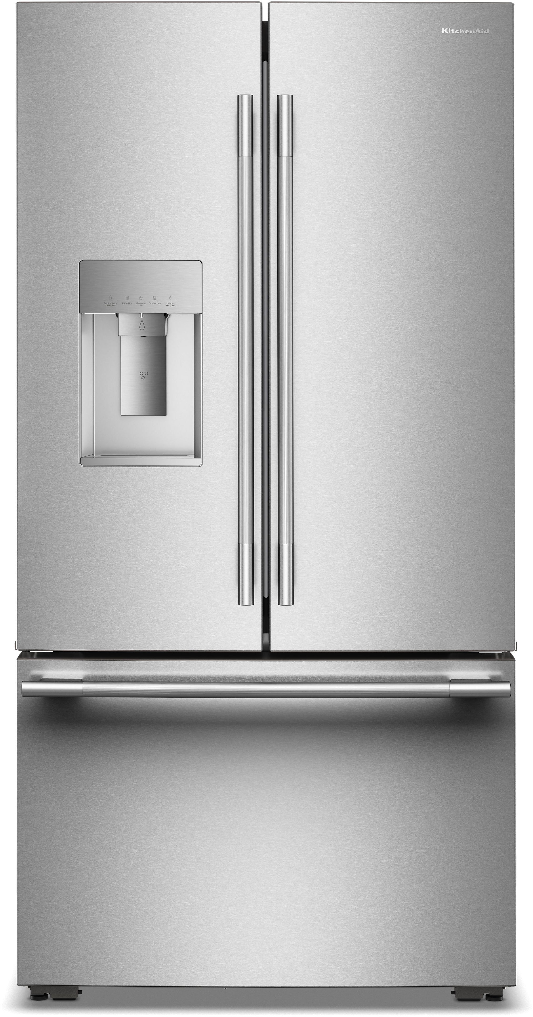 KitchenAid French Door Refrigerator With 26 Cu. Ft. Capacity Counter Depth  And Stainless Steel With PrintShield Finish Color: Stainless Steel with PrintShield Finish