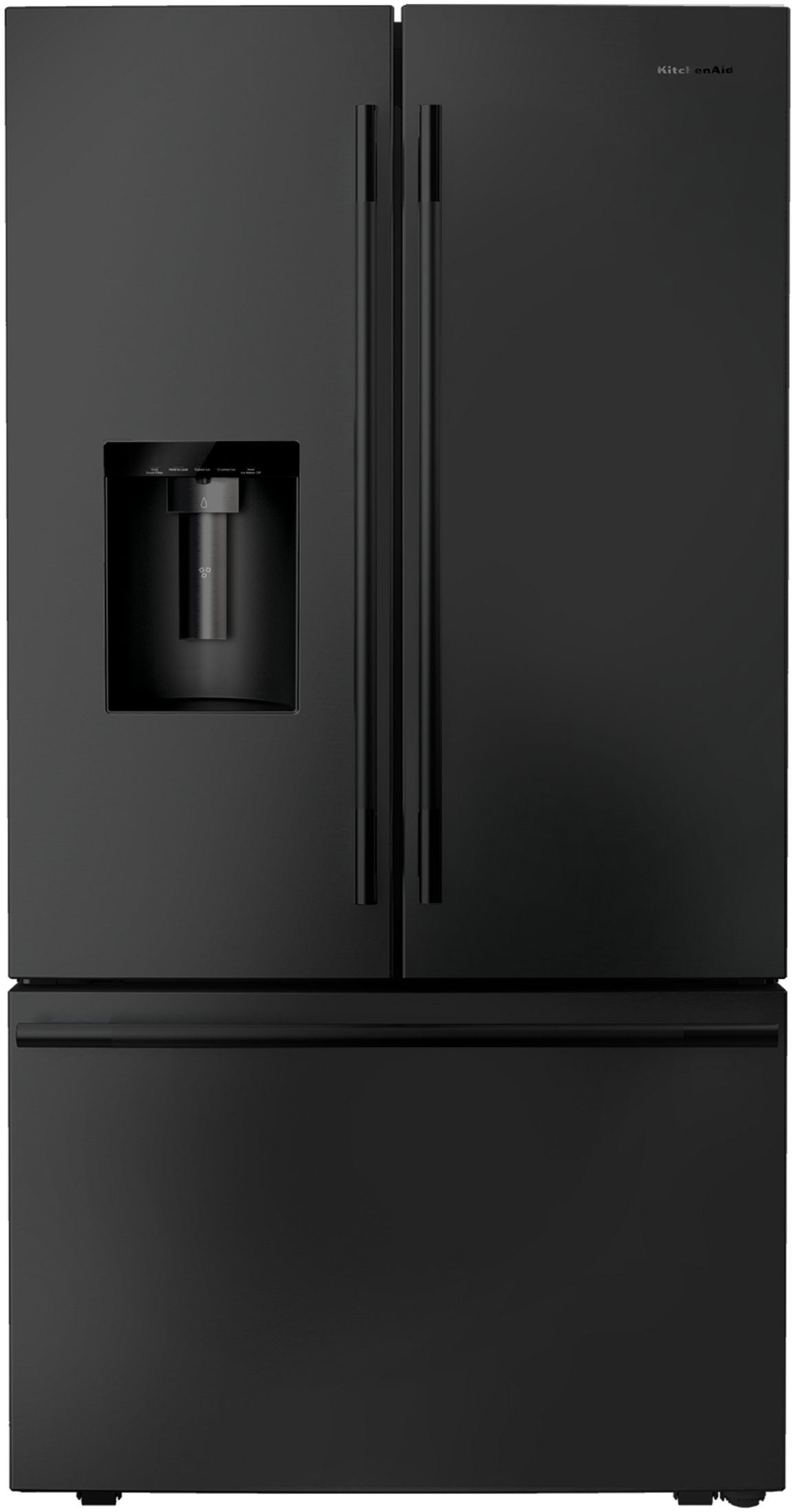 KitchenAid French Door Refrigerator With 26 Cu. Ft. Capacity Full Depth And Stainless Steel With PrintShield Finish Color: Black Ore