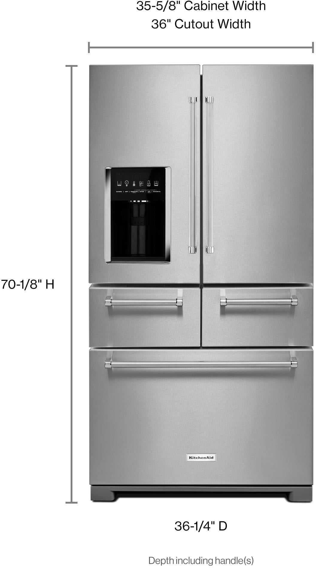 KRMF706ESS by KitchenAid - French Door Refrigerators | Greentoe