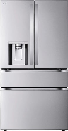 LG 36 Inch Counter-Depth MAX? 4-Door French Door Smart Refrigerator with 25 cu. ft Capacity, Full-Convert Drawer?, Dual Ice Makers, Soft-Close Hinges, Tall Dispenser, Cool Guard, Sabbath Mode, ADA Compliant, and Energy Star Certified: Printproof Stainless Steel