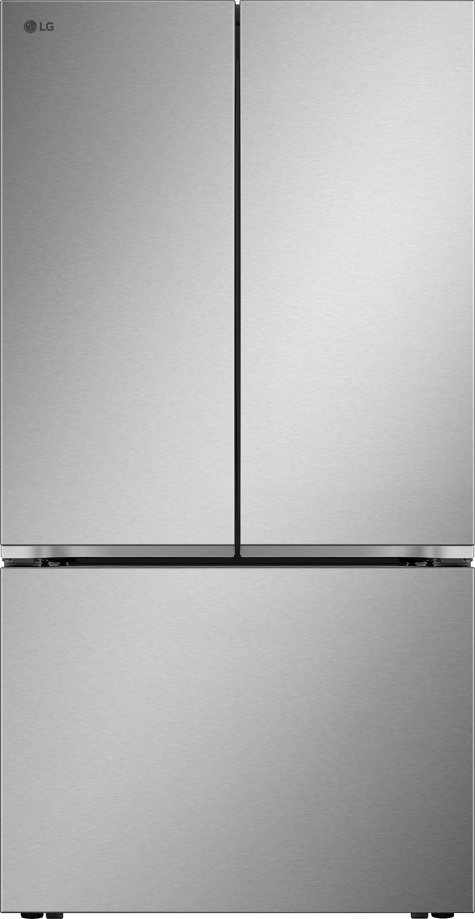 LG 25 Cu. Ft. French Door Counter Depth Max Refrigerator With Zero Clearance, Internal Water Dispenser And Pocket Handles: Stainless Steel