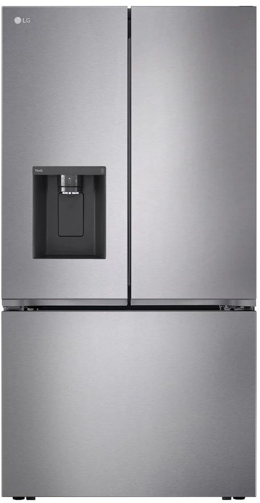 LG 36 Inch 26 Cu.Ft. 3 Door French Door Counter Depth Max Refrigerator, Ice And Water: Stainless Steel