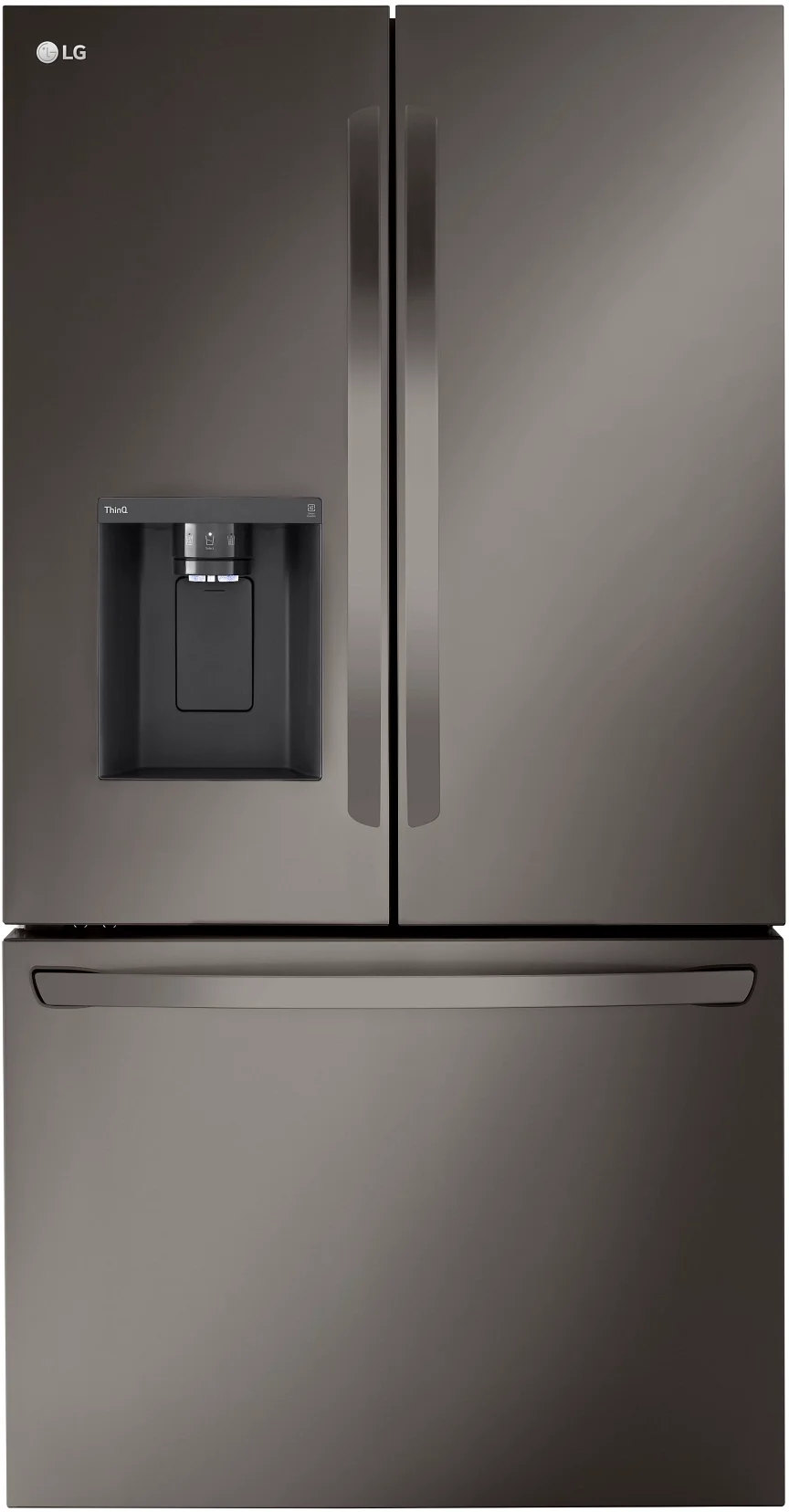 LG LRFXC2606D 36 Inch PrintProof Black Stainless Steel Counter Depth French Door Refrigerator