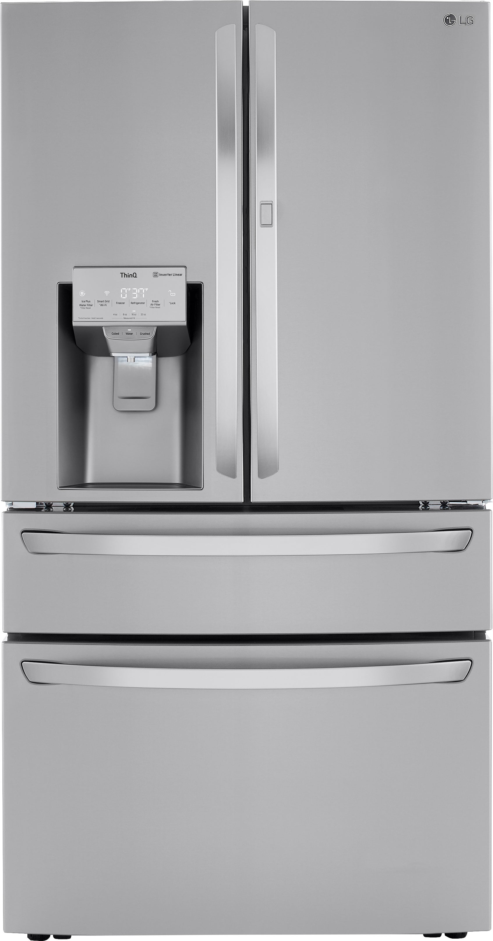 LG LRMDS3006S 36 Inch PrintProof Stainless Steel French Door Refrigerator