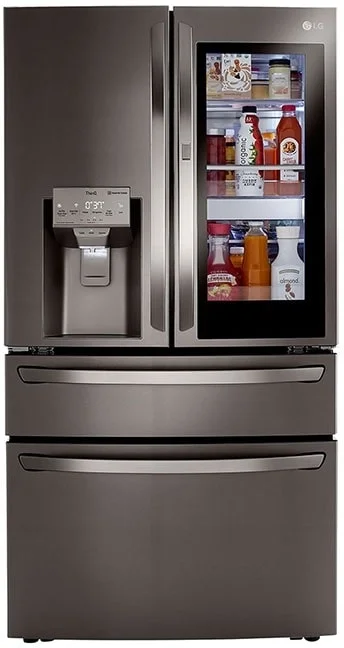 LG LRMVC2306D 36 Inch PrintProof Black Stainless Steel Counter Depth French Door Refrigerator