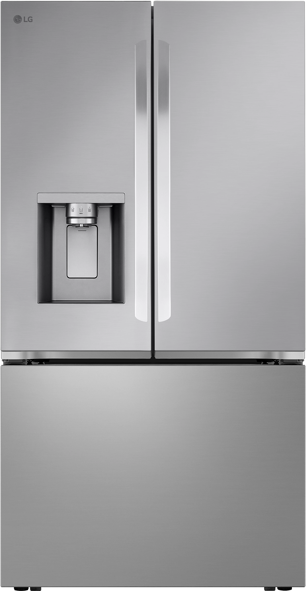 LG 26 cu. ft. Counter-Depth MAX, French Door Refrigerator, with Craft Ice: Stainless Steel