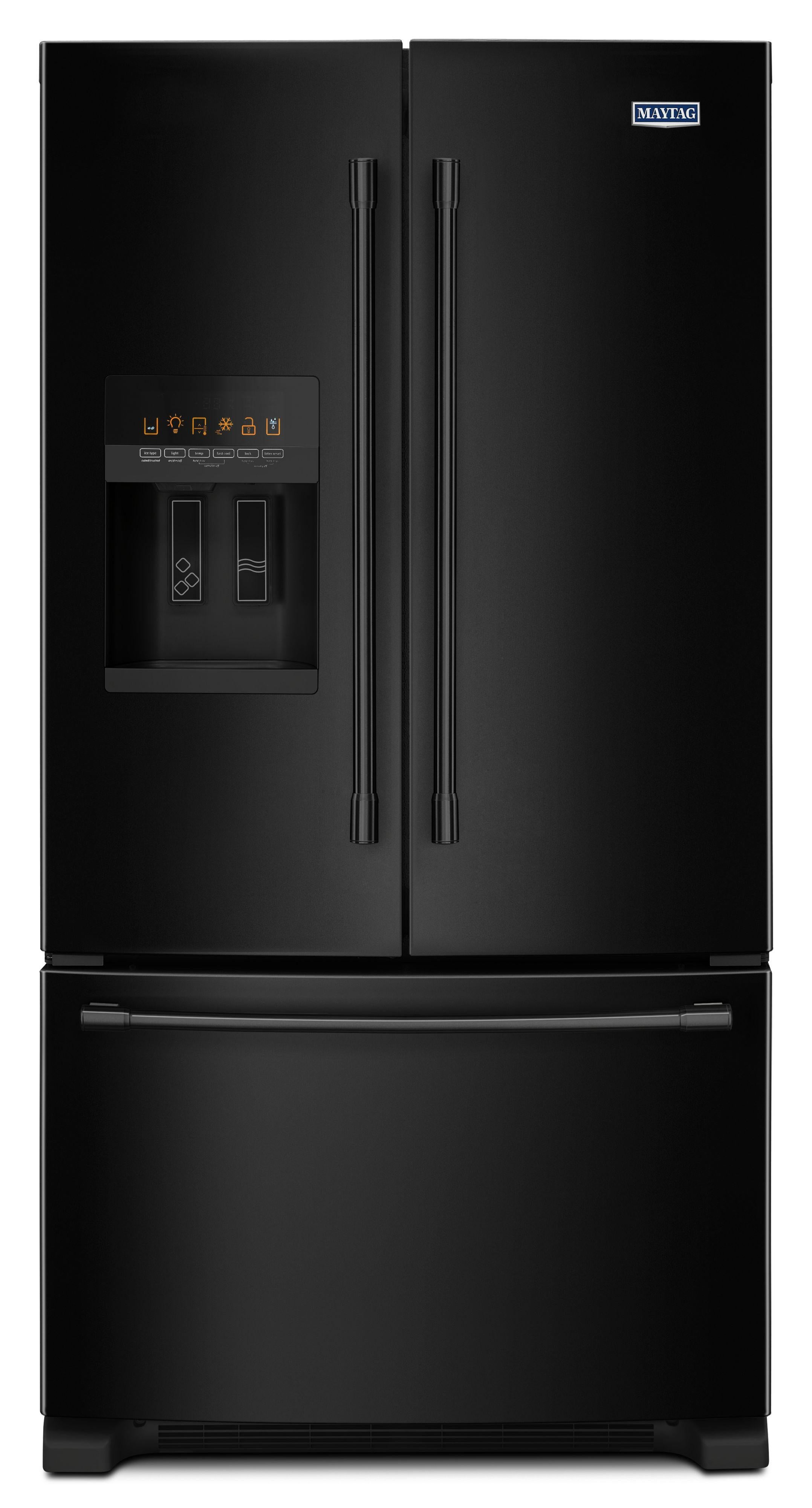 Maytag 36" 25.0 cu. ft. Black French Door Refrigerator - ADA Compliant