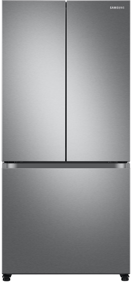 Samsung 18 cu. ft. Smart Counter Depth 3-Door French Door Refrigerator: Stainless Look
