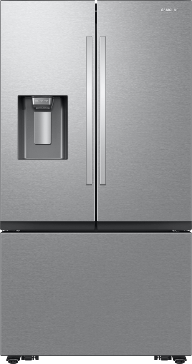 Samsung 36 Inch Counter Depth 3-Door French Door Refrigerator with 26 cu. ft. Total Capacity, Slide-in Shelf, Power Cool & Power Freeze, Water and Ice Dispenser, Wi-Fi, ADA Compliant, and Energy Star Rated: Fingerprint Resistant Stainless Steel