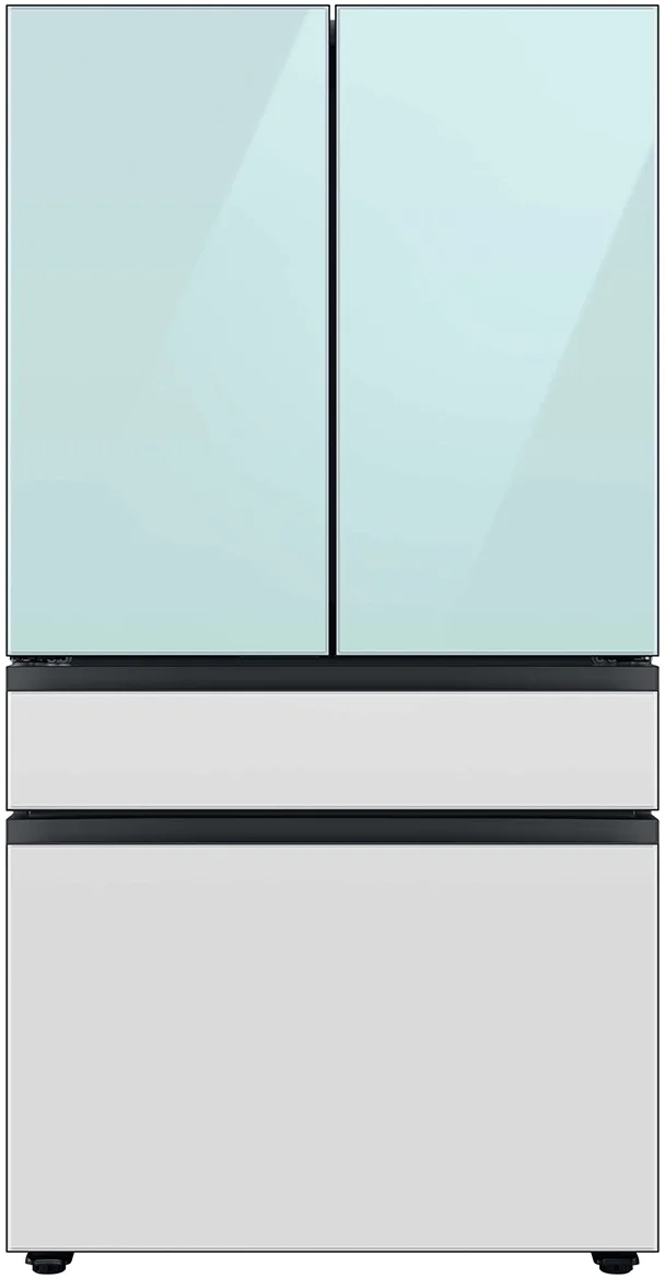 Samsung RF29BB86004M BESPOKE Series 36 Inch Blue Glass over White Glass French Door Refrigerator