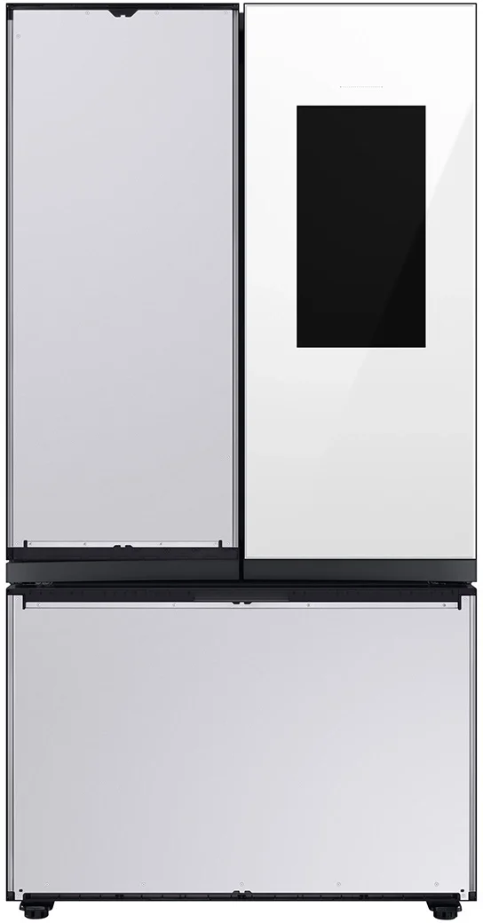 Samsung RF30BB6900AW BESPOKE Series 36 Inch White Glass over Charcoal Glass French Door Refrigerator