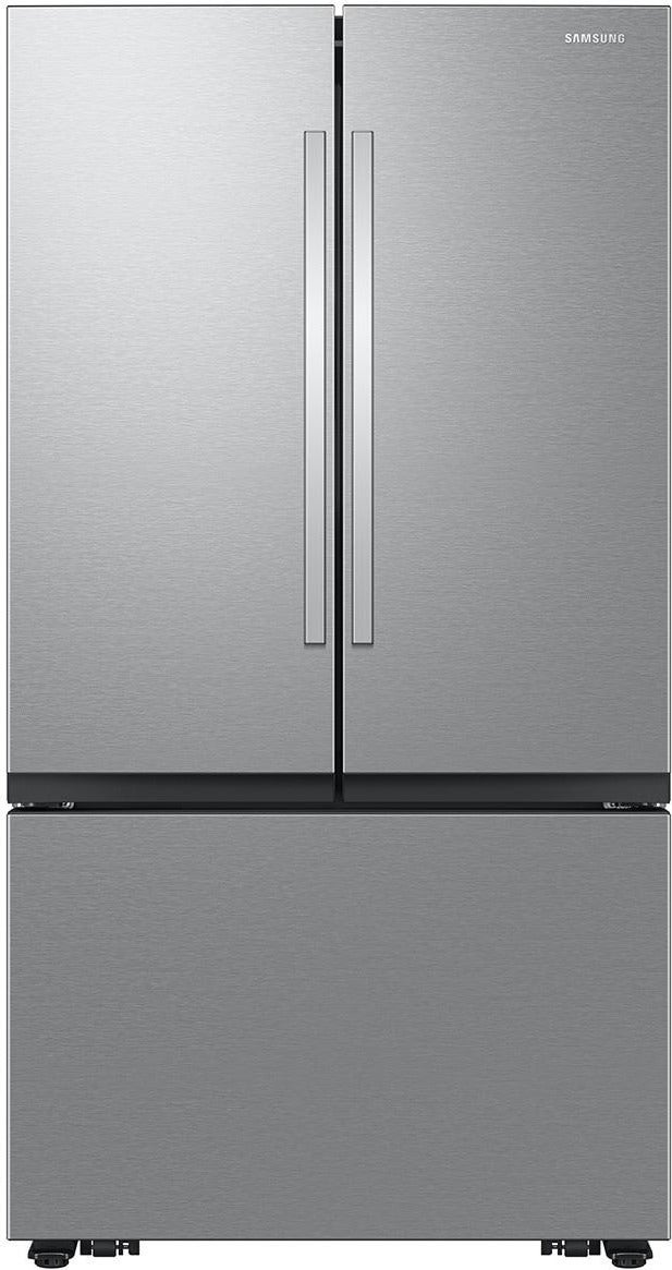 Samsung 36 Inch Freestanding 3-Door French Door Refrigerator with 32 cu. ft. Total Capacity, Power Cool & Power Freeze, Auto Ice Maker, AI Energy Mode, Wi-Fi, ADA Compliant, and Energy Star Rated: Fingerprint Resistant Stainless Steel