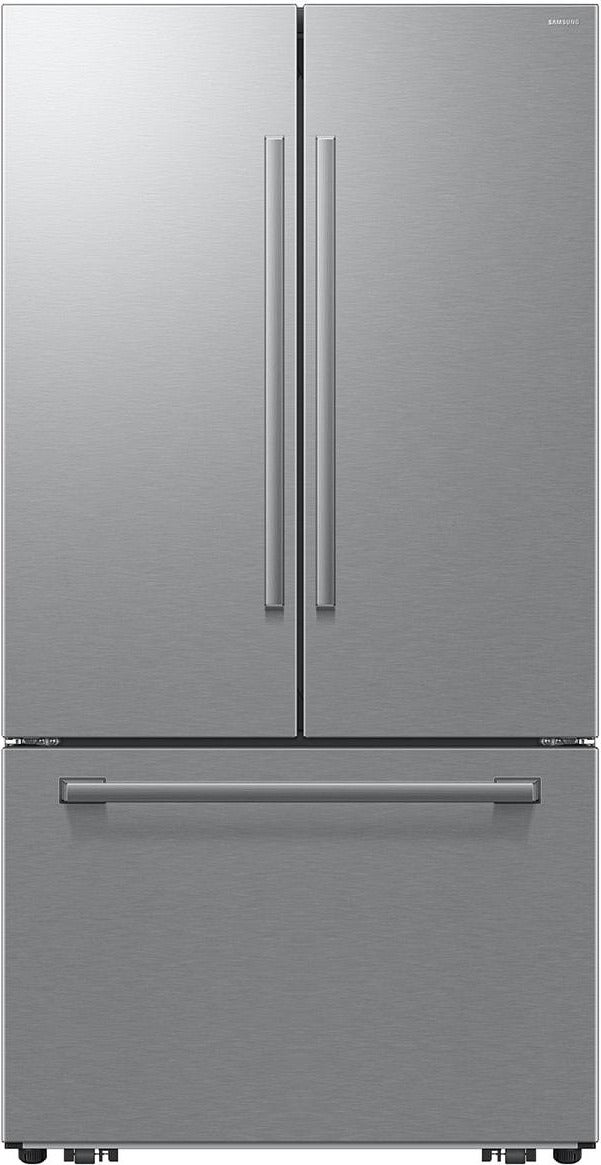 Samsung 36 Inch Freestanding 3-Door French Door Refrigerator with 30 cu. ft. Total Capacity, Power Cool & Power Freeze, In-Door Tall Water Dispenser, AI Precise Cooling, Wi-Fi, ADA Compliant, and Energy Star Rated: Fingerprint Resistant Stainless Steel