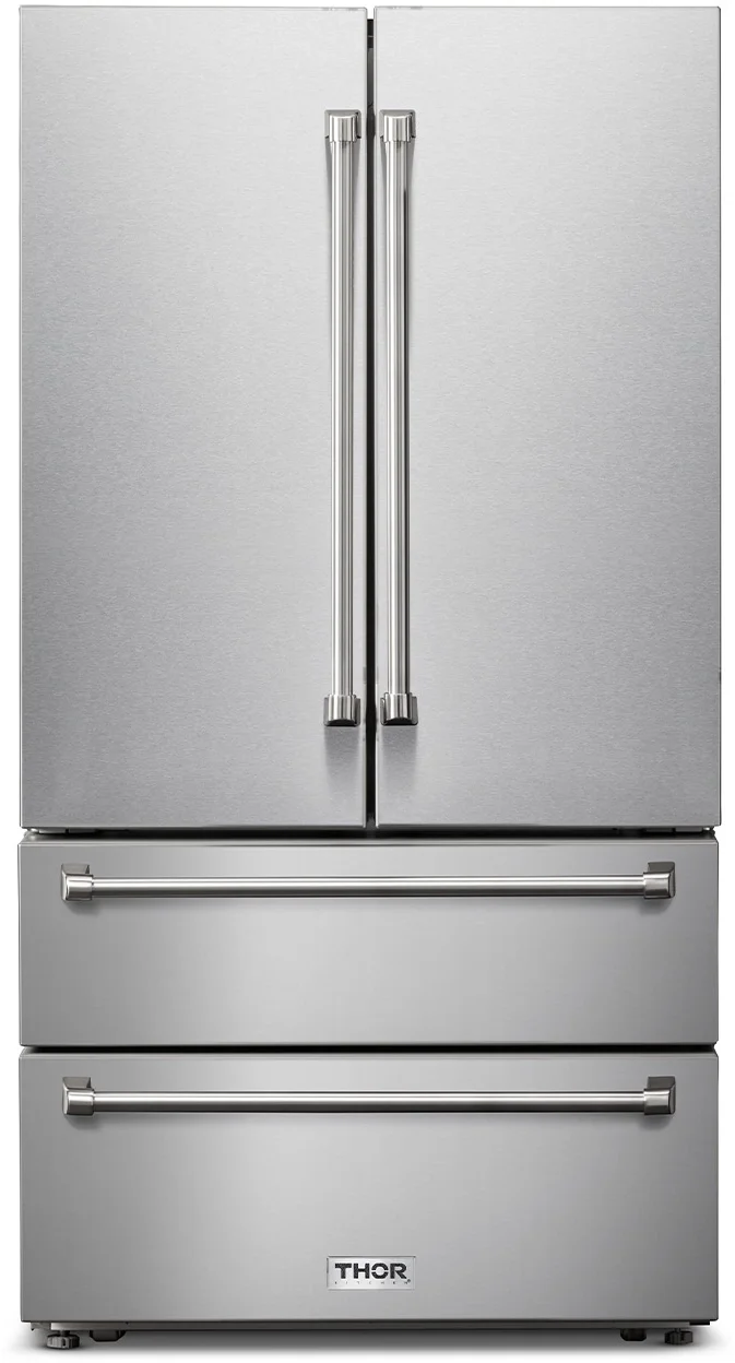 Thor Kitchen TRF3602 36 Inch Stainless Steel Counter Depth French Door Refri...