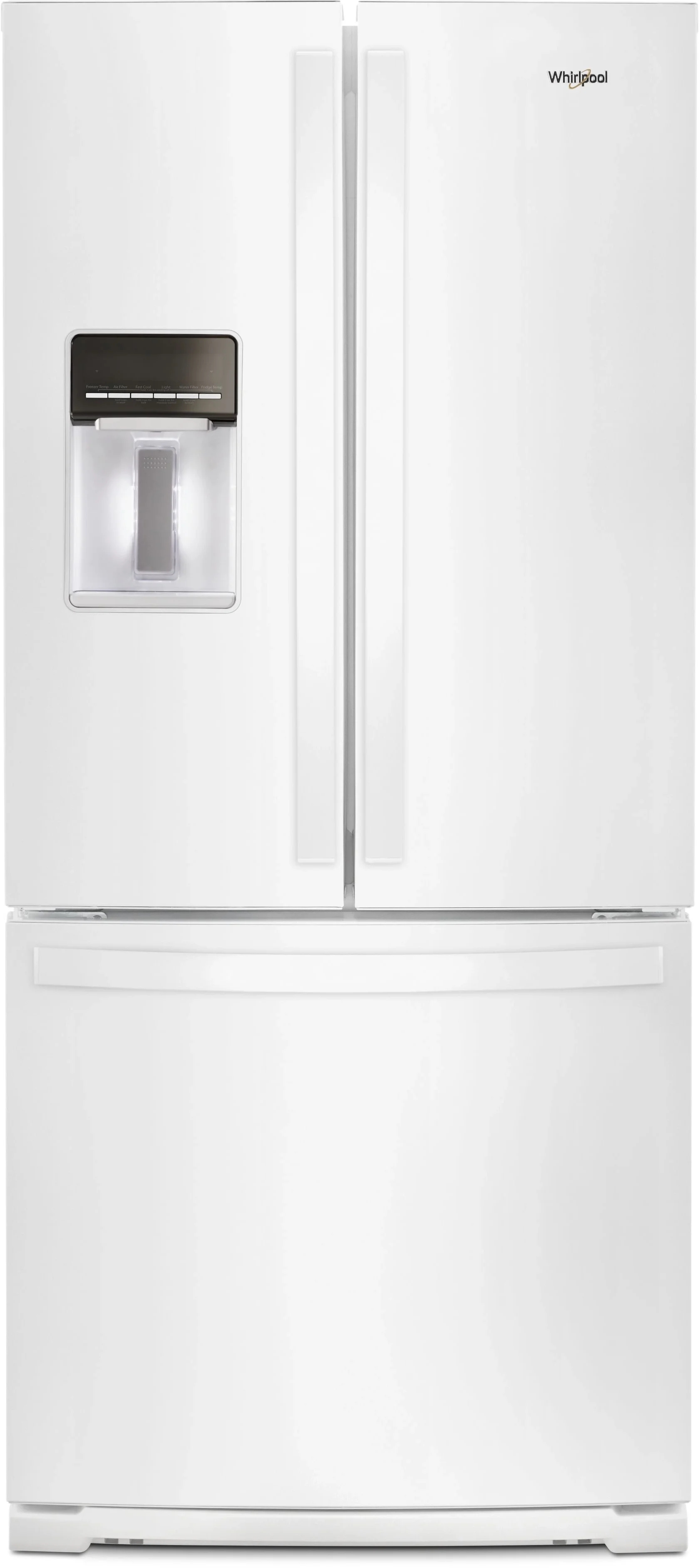 Whirlpool 30" 19.7 cu. ft. White French Door Refrigerator with Water Dispenser - Energy Star